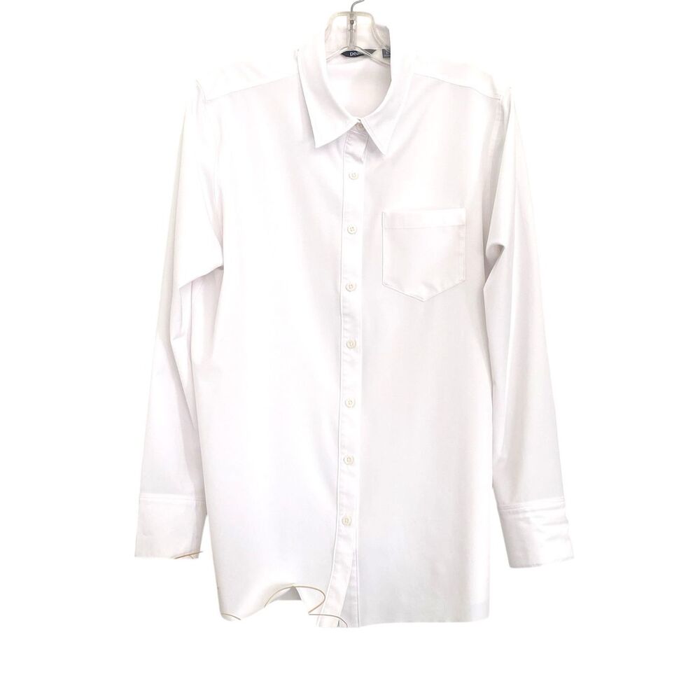 Peach White Trailblazer Button Down Shirt Sz L